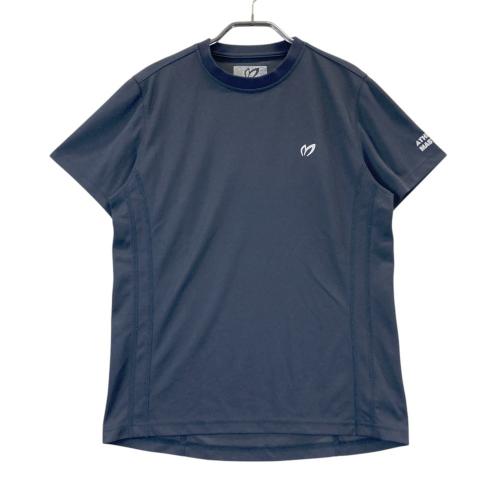 サイズ：4 MASTER BUNNY EDITION マスターバニーエディション  ハイネック　半袖Tシャツ ロゴ柄 ネイビー系 [240101504277] ゴルフウェア メンズ ストスト MASTER BUNNY EDITION マスターバニーエディション 2024年モデル