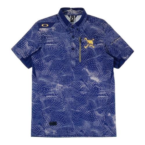 Oakley - 【超美品】オークリー 半袖ポロシャツ ネイビー×蛍光ピンク サイド切替  メンズ L ゴルフウェア Oakley OAKLEY オークリー 半袖ポロシャツ ネイビー×蛍光ピンク サイド