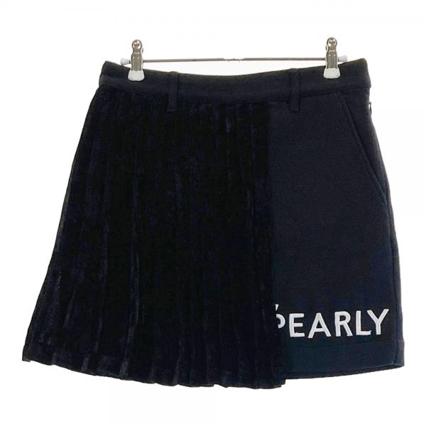 PEARLY GATES ブラックスカート サイズ2 PEARLY GATES パーリーゲイツ 30周年 プリーツ切替 ストレッチ