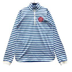 サイズ：1 PEARLY GATES パーリーゲイツ 2023年モデル ハーフジップ 長袖Tシャツ ドット柄 ネイビー系 [240101369379] ゴルフウェア レディース ストスト サイズ：1 PEARLY GATES パーリーゲイツ 2023年モデル ハーフ