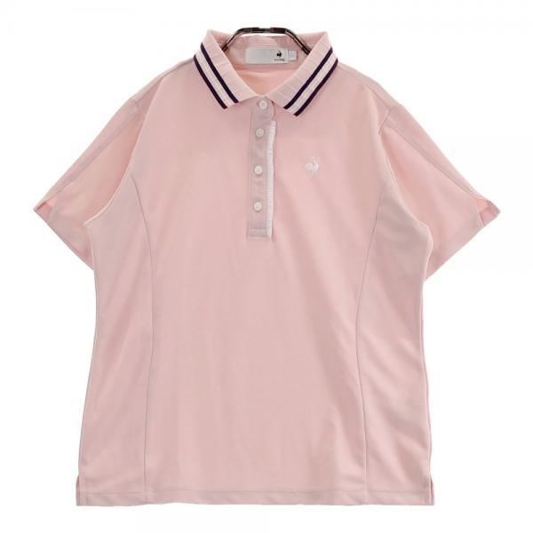 le coq sportif ピンク ポロシャツ le coq sportif ルコック 半袖ポロシャツ ピンク 袖ライン 胸