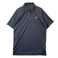 PUMA - 古着 メンズL PUMA/プーマ ゴルフ ポロシャツ 半袖 アクションボーダーポロ ブルー/チェック/ボーダー 923035 PUMA 古着 メンズL PUMA/プーマ ゴルフ ポロシャツ 半袖