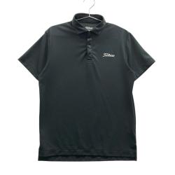 Titleist ブラック 半袖ポロシャツ　LLサイズ　新品未使用 ストレッチ ツアーフラッグシップモデル ボタンダウン半袖