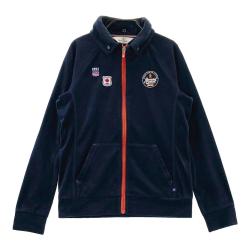Munsingwear - coco 中古 マンシングウェア Munsing wear レディース フルジップアウター L ネイビー 長袖 紺 総柄 Munsingwear - coco 未使用品 マンシングウェア Munsing wear