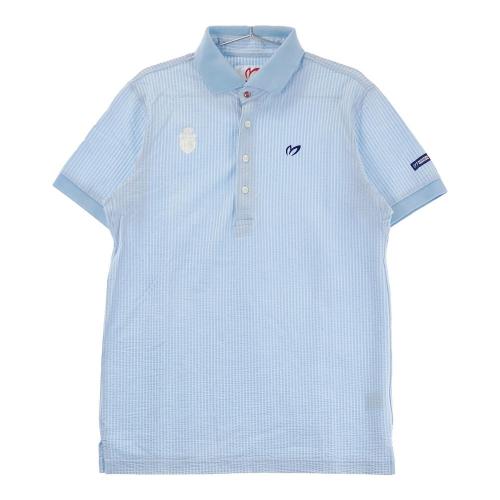 マスターバニーエディション 半袖ポロシャツ ゴルフ シアサッカー S~M 極美品 MASTER BUNNY EDITION マスターバニーエディション シアサッカー