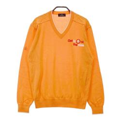 サイズ：L MUNSING WEAR マンシングウェア  裏起毛 ハーフジップ 長袖ニットセーター  ブルー系 [240101454714] ゴルフウェア メンズ ストスト 新品】MUNSING WEAR マンシングウェア 裏起毛 ハーフジップ 長袖
