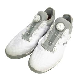 PUMA プーマ ゴルフシューズ【ホワイト/27.0ｃｍ】中古！ プーマ（PUMA） ゴルフシューズ 3E スパイク フュージョン FX