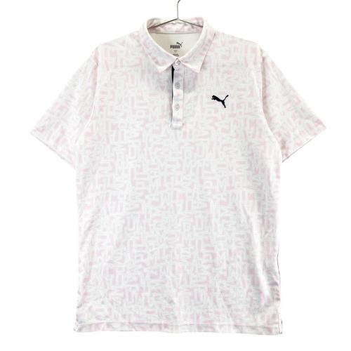 PUMA - PUMA GOLF プーマゴルフ カモフラ 総柄 ポロシャツ ゴルフ ウェア PUMA GOLF プーマゴルフ 半袖ポロシャツ ボタンダウン カモフラ