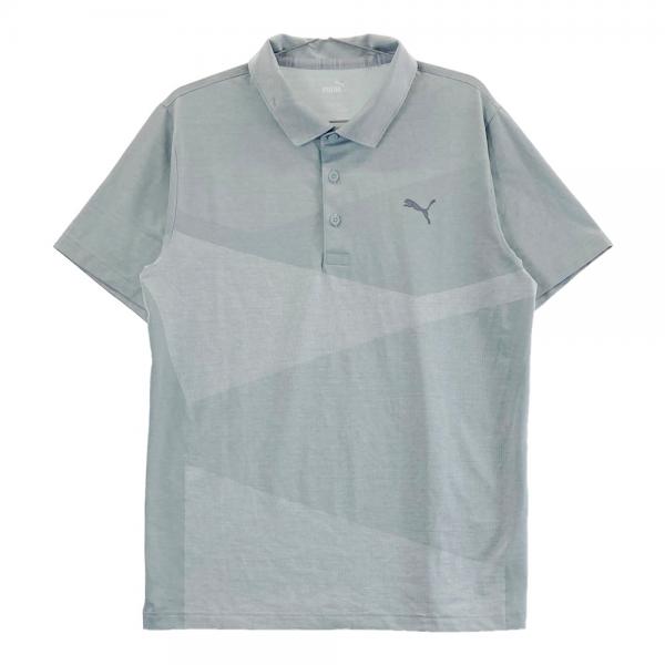 PUMA GOLF プーマゴルフ 半袖ポロシャツ 総柄 グレー系 サイズ