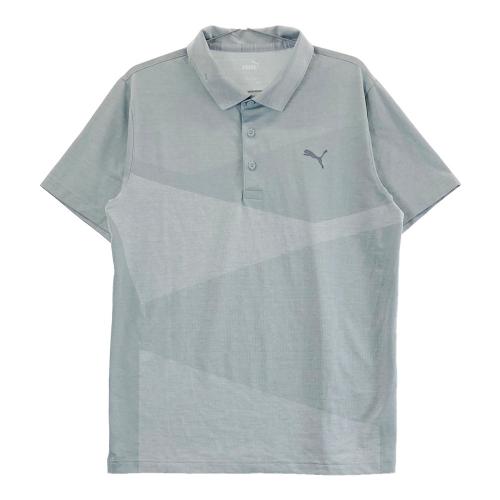 サイズ：M PUMA GOLF プーマゴルフ 2024年モデル パイル地 半袖ポロシャツ 総柄 ブラック系 [240101496864] ゴルフウェア メンズ ストスト 新品】PUMA GOLF プーマゴルフ 2024年モデル パイル地 半袖