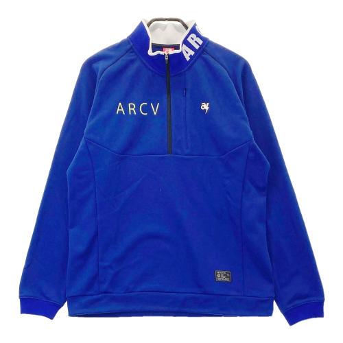 サイズ：50 ARCHIVIO アルチビオ  ハーフジップ スウェット トレーナー  ブルー系 [240101507960] ゴルフウェア メンズ ストスト ARCHIVIO アルチビオ ハーフジップ スウェット トレーナー ブルー系