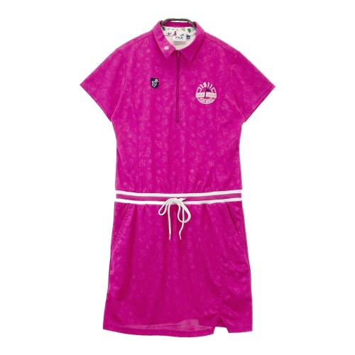 FILA - 【フィラゴルフ】ゴルフ レトロ チェック柄 異素材 切り替え ワンピースL赤×白 FILA - 【フィラゴルフ】ゴルフ レトロ チェック柄 異素材