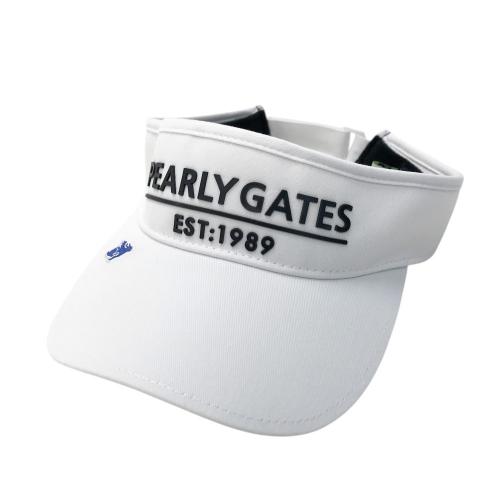 PEARLY GATES チェック柄バイザー 1989 パーリーゲイツ PG フロントロゴチェック柄サンバイザー