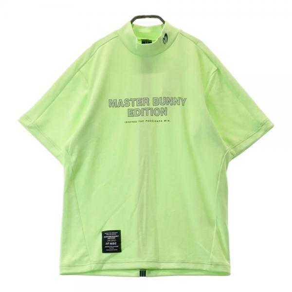 サイズ：4 MASTER BUNNY EDITION マスターバニーエディション  ハイネック 半袖Tシャツ ロゴパイピング  ホワイト系 [240101446947] ゴルフウェア メンズ ストスト MASTER BUNNY EDITION マスターバニーエディション ハイネック