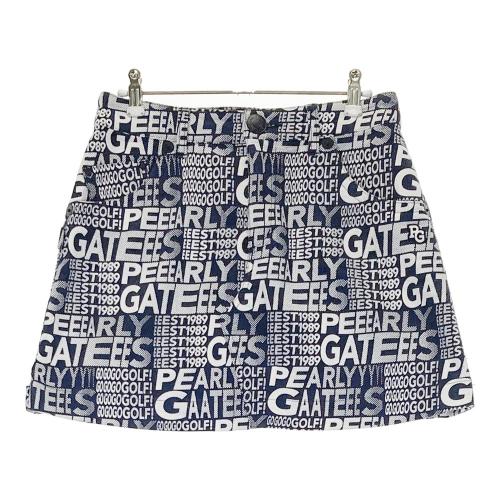 【パーリーゲイツ】2024年ロゴマーク×キルティング ストレッチゴルフスカートL PEARLY GATES パーリーゲイツ 2024年モデル ストレッチスカート ロゴ総