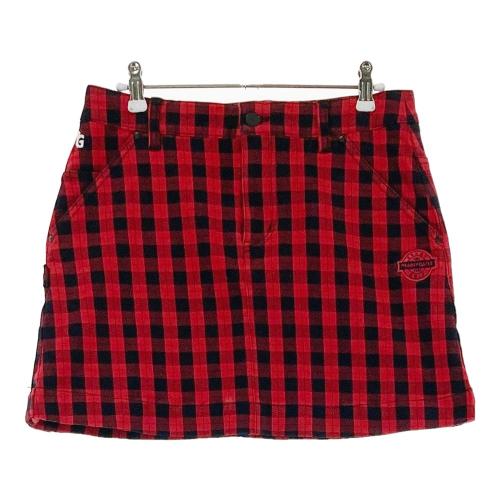 CALLAWAY キャロウェイ ストレッチスカート チェック柄 レッド系