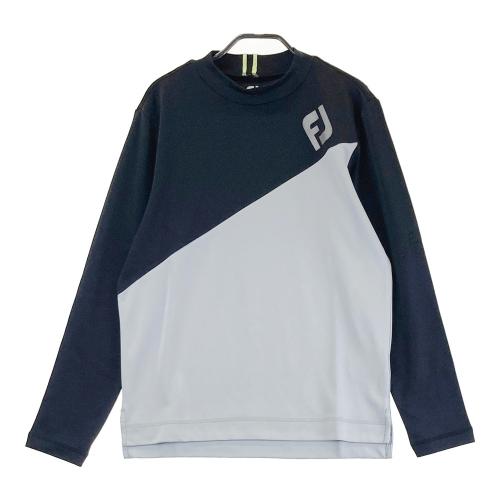 サイズ：L LUXE/R ラグジュ  モックネック 長袖Tシャツ  ブラック系 [240101478708] ゴルフウェア メンズ ストスト サイズ：L LUXE/R ラグジュ モックネック 長袖Tシャツ ブラック