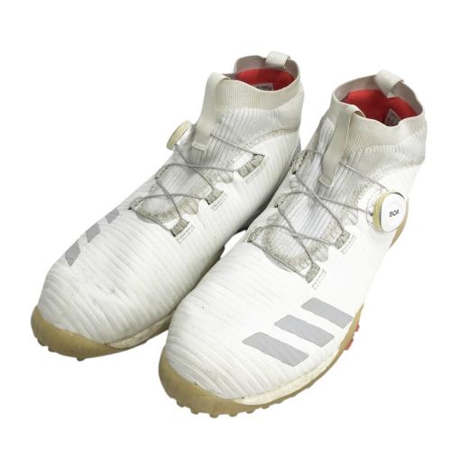 Boaシステム ゴルフシューズ ホワイト adidas 美品 メンズ ADIDAS GOLF アディダスゴルフ Q44616 pure metal Boa ゴルフ