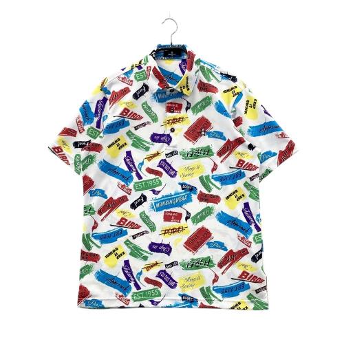 サイズ：XL MUNSING WEAR マンシングウェア 2023年モデル 半袖Tシャツ ボーダー柄 ホワイト系 [240101433290] ゴルフウェア メンズ ストスト MUNSING WEAR マンシングウェア 2023年モデル 半袖Tシャツ