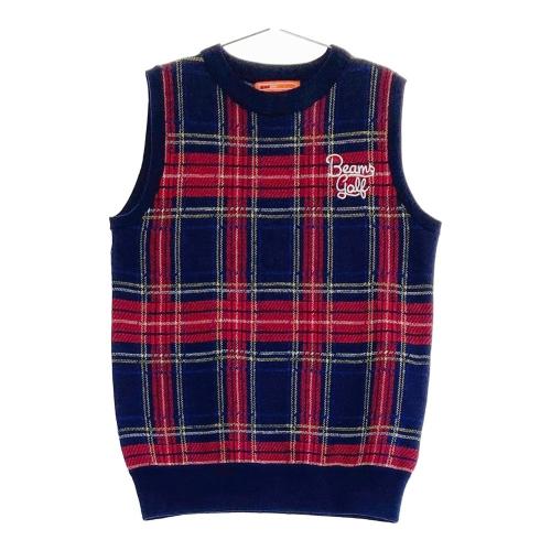 サイズ：M BEAMS GOLF ビームスゴルフ  ニットセーター ウール混 ボーダー柄 グレー系 [240101462889] ゴルフウェア レディース ストスト BEAMS GOLF ビームスゴルフ ニットセーター ウール混 ボーダー柄