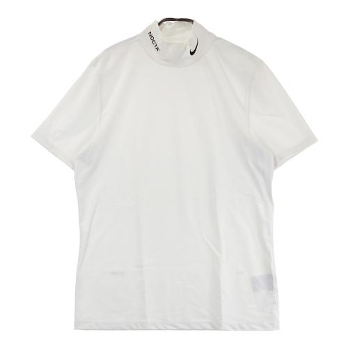 NIKE ナイキnoctaノクタ　モックネックシャツ　ゴルフウェアgolf 半袖 NIKE GOLF × NOCTA 半袖モックネックシャツ ホワイト Lサイズ