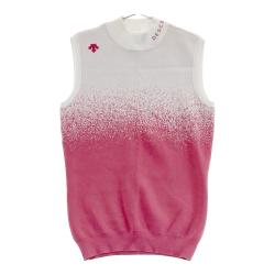 coco 中古 デサントゴルフ DESCENTE GOLF レディース 半袖シャツ L ピンク ラッフルスリーブ DESCENTE GOLF（デサントゴルフ）の「【LUXE】リサイクル