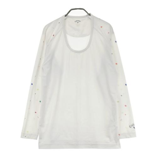 サイズ：5 PEARLY GATES パーリーゲイツ  長袖インナーTシャツ  ホワイト系 [240101464239] ゴルフウェア メンズ ストスト PEARLY GATES パーリーゲイツ 長袖インナーTシャツ ホワイト系
