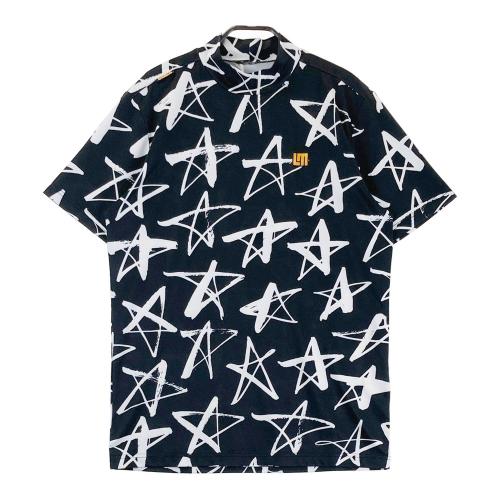 サイズ：M LOUD MOUTH ラウドマウス  半袖Tシャツ シャガデリック 総柄 ブラック系 [240101430024] ゴルフウェア メンズ ストスト ラウドマウス LOUDMOUTH 【Sサイズ限定】柄半袖シャツ （398