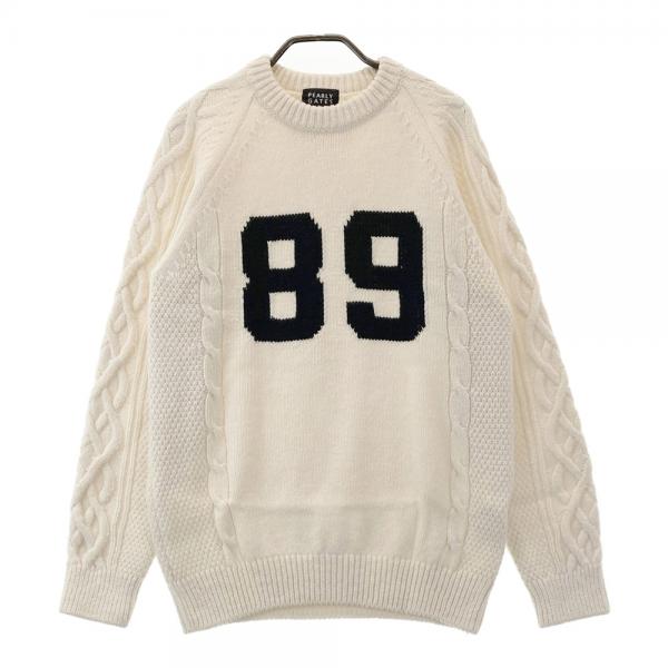 サイズ：5 PEARLY GATES パーリーゲイツ  ウール混 ニットセーター ゼブラ柄 ブラック系 [240101413557] ゴルフウェア メンズ ストスト サイズ：5 PEARLY GATES パーリーゲイツ ウール混 ニット