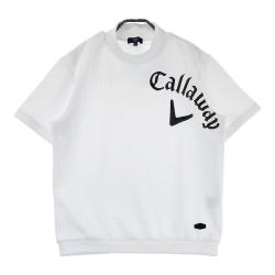 サイズ：L CALLAWAY キャロウェイ 2023年 半袖ハイネックTシャツ カモ グレー系 [240101429687] ゴルフウェア メンズ ストスト CALLAWAY キャロウェイ モックネック 半袖Tシャツ グレー系 L
