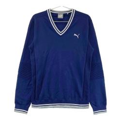 サイズ：L PUMA GOLF プーマゴルフ  テーラードジャケット ストライプ柄 ネイビー系 [240101444266] ゴルフウェア メンズ ストスト PUMA GOLF プーマゴルフ テーラードジャケット ストライプ柄