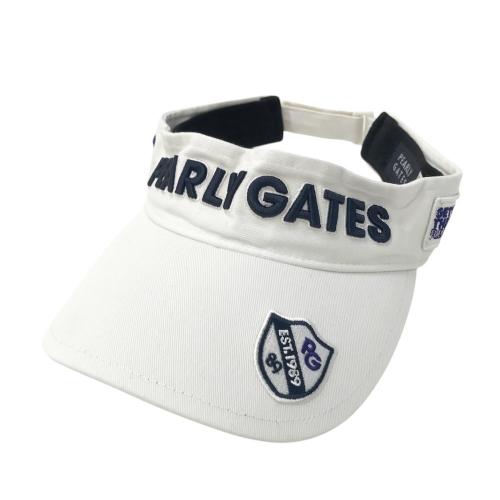 パーリーゲイツ ワンピース　サンバイザー PEARLY GATES パーリーゲイツ サンバイザー ロゴ×総柄 ホワイト