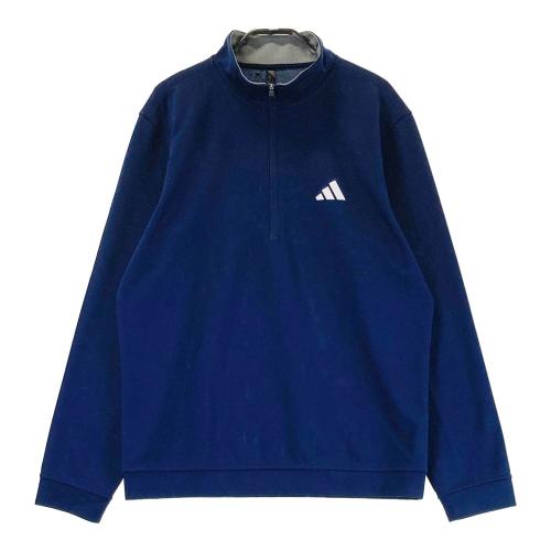 サイズ：M ADIDAS GOLF アディダスゴルフ ×malbon 2023年モデル ハーフジップ 長袖ジャケット フーディ ギンガムチェック柄 ネイビー系 [240101478122] ゴルフウェア メンズ ストスト ADIDAS GOLF アディダスゴルフ ×malbon 2023年モデル ハーフ