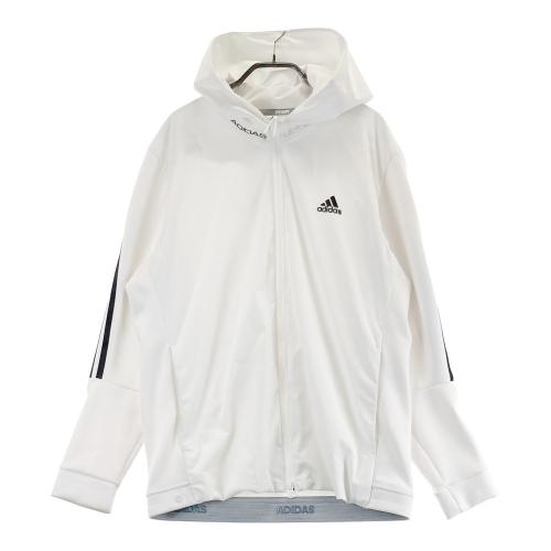 サイズ： ADIDAS GOLF アディダスゴルフ ; IN9008 2024年モデル ナイロン切替 ジップパーカー ロゴライン  ホワイト系 [240101457083] ゴルフウェア メンズ ストスト ADIDAS GOLF アディダスゴルフ ; IN9008 2024年モデル ナイロン