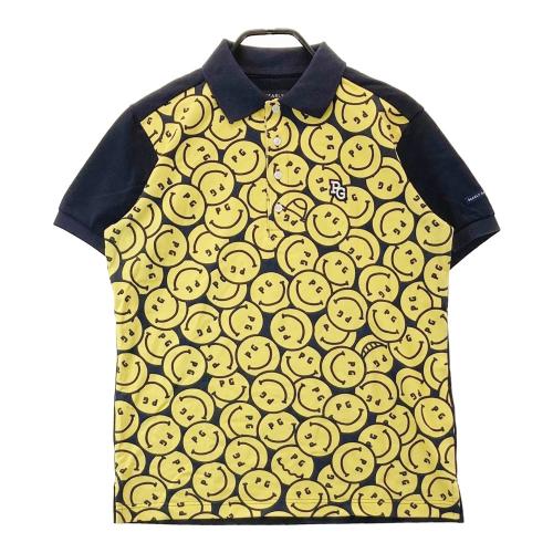 美品 超希少2XL⭐️パーリーゲイツ 半袖ポロシャツ 鹿の子 総柄 ニコちゃん 美品 超希少2XL⭐️パーリーゲイツ 半袖ポロシャツ 鹿の子 総柄