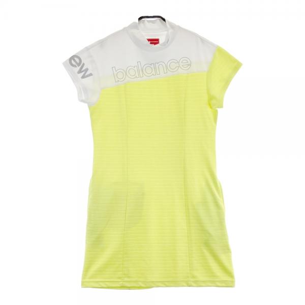サイズ：2 NEW BALANCE GOLF ニューバランス  バイカラー ハイネック半袖Tシャツ  イエロー系 [240101489226] ゴルフウェア レディース ストスト New Balance Golf ニューバランス ゴルフ バイカラー 半袖