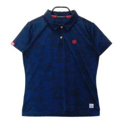 お値下げ　新品！ROSASEN ポロシャツ 青と紺のストライプ　半袖　Lサイズ ROSASEN（ROSASEN）（レディース）ゴルフウェア 吸汗 速乾 エコ