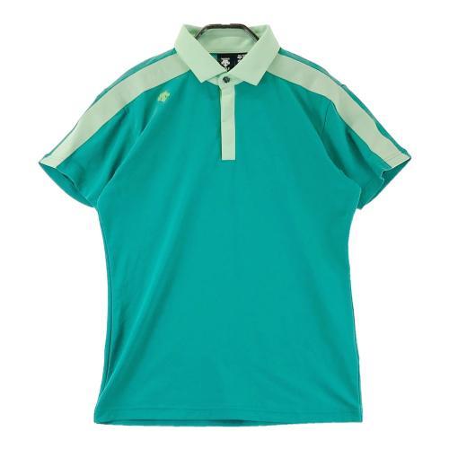 DESCENTE GOLF デサントゴルフ 半袖ポロシャツ 市松柄 グリーン系