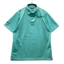 サイズ：L BEAMS GOLF ビームスゴルフ  半袖ポロシャツ ボタンダウン  ブルー系 [240101427142] ゴルフウェア メンズ ストスト BEAMS GOLF ビームスゴルフ 半袖ポロシャツ ボタンダウン ブルー