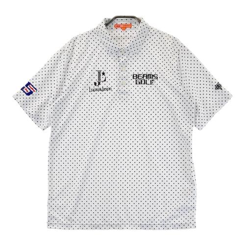 BEAMS GOLF ビームスゴルフ 半袖ポロシャツ ドット柄 ブルー系