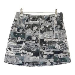 Munsingwear - coco 中古 マンシングウェア Munsing wear レディース スカート 11号 白×水色系 プリーツ 裏地付  総柄 Munsingwear - coco 中古 マンシングウェア Munsing wear