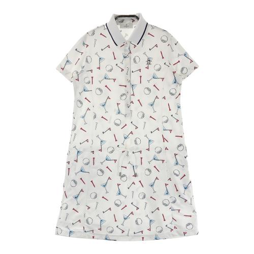 MUNSING WEAR マンシングウェア 半袖ワンピース ホワイト系