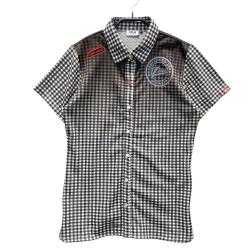 サイズ：M FILA GOLF フィラゴルフ  ジップジャケット チェック柄 ネイビー系 [240101460744] ゴルフウェア レディース ストスト FILA GOLF フィラゴルフ ジップジャケット チェック柄 ネイビー