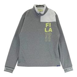 サイズ：LL FILA GOLF フィラゴルフ  裏起毛 ジップジャケット 総柄 グレー系 [240101449394] ゴルフウェア メンズ ストスト サイズ：LL FILA GOLF フィラゴルフ 裏起毛 ジップジャケット 総