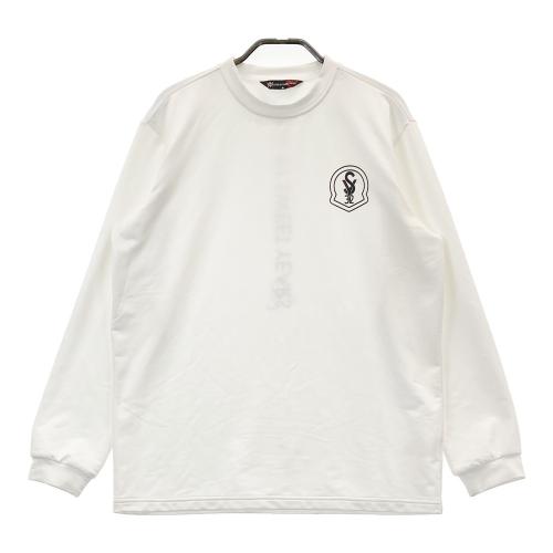 サイズ：M AND PER SE アンパスィ  起毛 ハーフジップ 長袖Tシャツ  ホワイト系 [240101464409] ゴルフウェア メンズ ストスト AND PER SE アンパスィ 起毛 ハーフジップ 長袖Tシャツ ホワイト