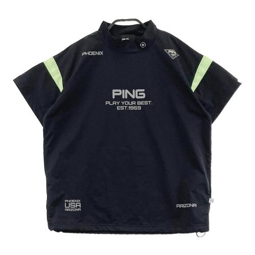 サイズ：LL PING ピン 2024年モデル ハイネック 長袖Tシャツ  ホワイト系 [240101428221] ゴルフウェア メンズ ストスト PING 【新品】PING ピン 2024年モデル ハイネック 長袖Tシャツ
