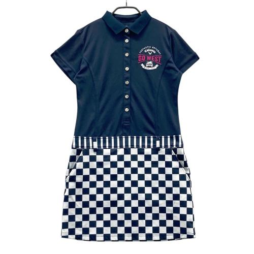 CALLAWAY キャロウェイ 半袖ワンピース 気球 ネイビー系 サイズ：S