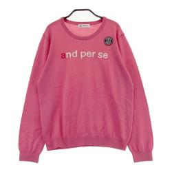 サイズ：M AND PER SE アンパスィ  ニット セーター  イエロー系 [240101470928] ゴルフウェア レディース ストスト AND PER SE アンパスィ 半袖ニット イエロー系 M ゴルフウェア