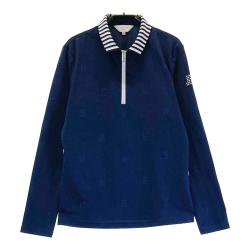 LANVIN - coco 中古 ランバンスポール LANVIN SPORT レディース フルジップアウター 38(M) 紺  ネイビー 長袖 薄手 総柄 LANVIN - coco 中古 ランバンスポール LANVIN SPORT レディース