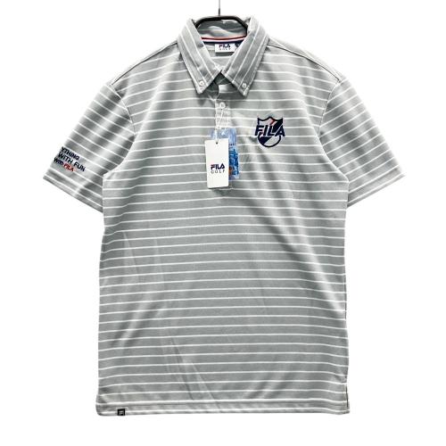 FILA GOLF フィラゴルフ 半袖ポロシャツ ボタンダウン ボーダー柄 